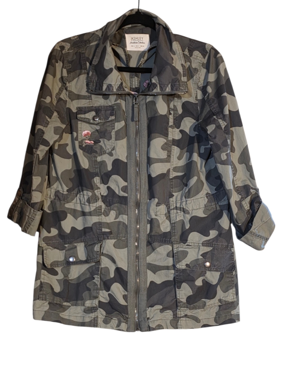 Ashley by 26 international Camo Utility Jacket - Green Camouflage EUC SIZE L